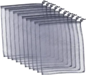 10pcs Mesh Bag Portable Storage Bag for Bath Products Travel Gym Boating