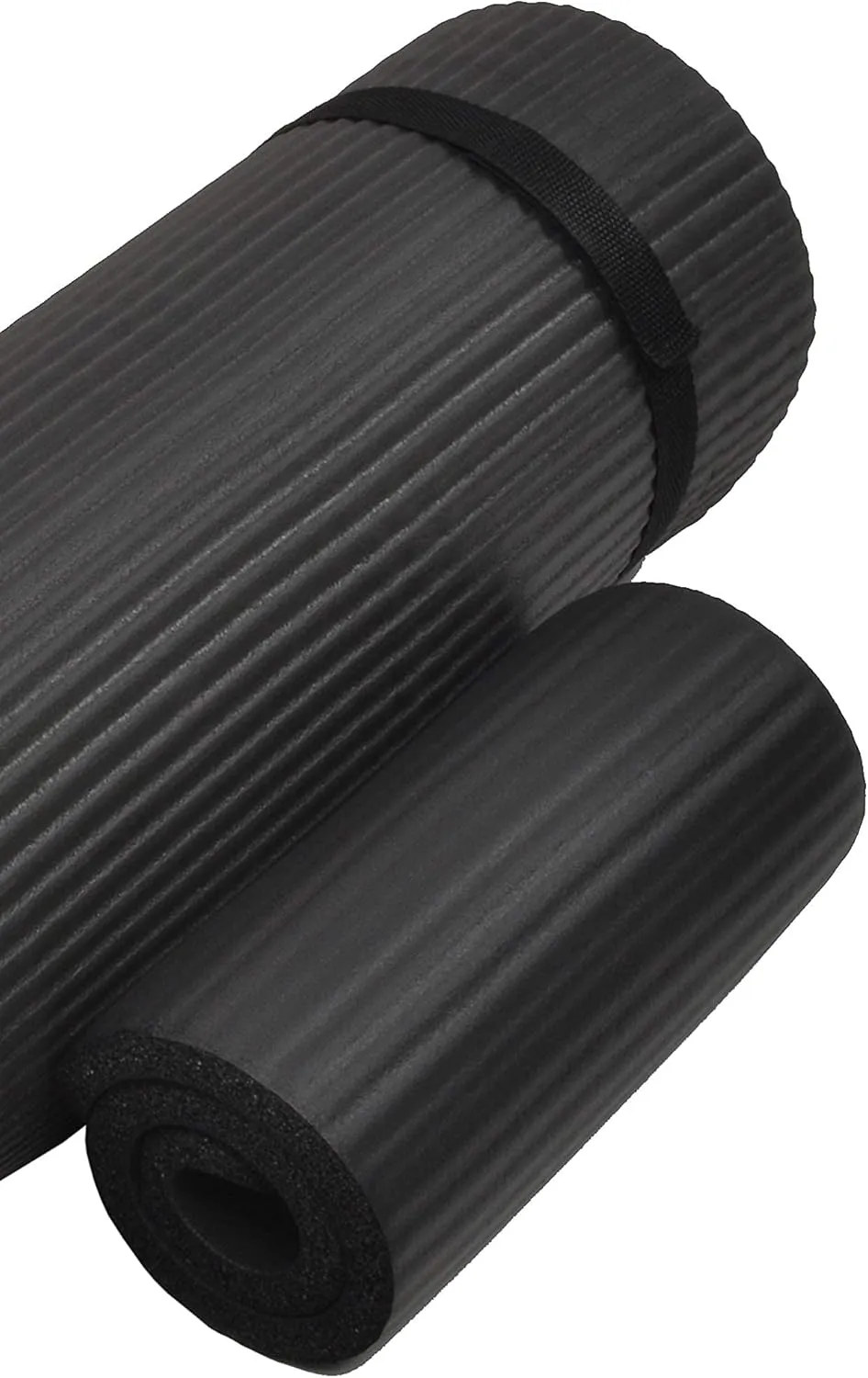 1/2-Inch Extra Thick High Density Anti-Tear Exercise Yoga Mat with Knee Pad and Carrying Strap, Multiple Colors