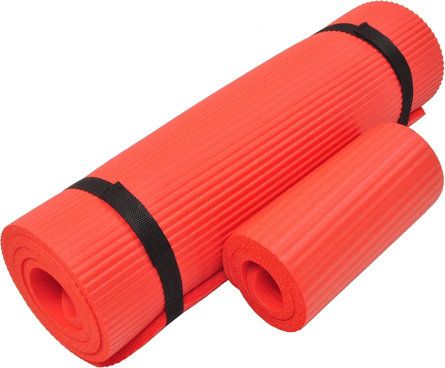 1/2-Inch Extra Thick High Density Anti-Tear Exercise Yoga Mat with Knee Pad and Carrying Strap, Multiple Colors