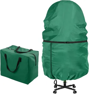 2 Pack Christmas Storage Bag – 9 FT Upright Christmas Tree Bag and Christmas Ornament Storage bag – Christmas Tree Stand Cover with Drawstring, Zipper and Adjustable Straps (green, 9ft)