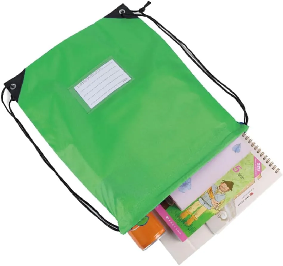 20 Pcs Drawstring Bags,Bulk Draw String Backpack, DIY Gym Sports Cinch Bag Sackpack for Women Men, Green