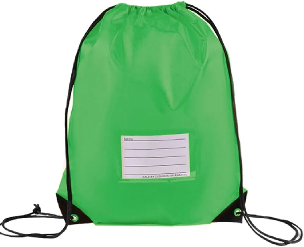 20 Pcs Drawstring Bags,Bulk Draw String Backpack, DIY Gym Sports Cinch Bag Sackpack for Women Men, Green