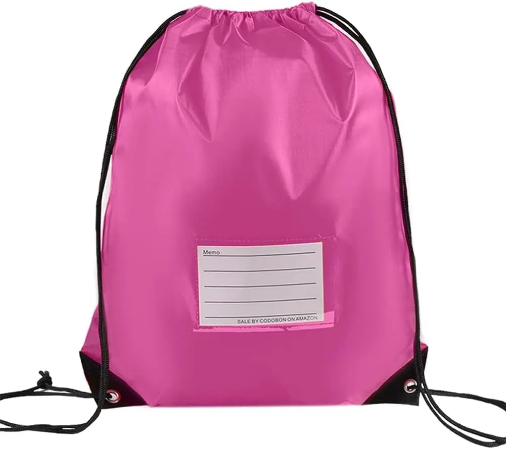 20 Pcs Drawstring Bags,Bulk Draw String Backpack, DIY Gym Sports Cinch Bag Sackpack for Women Men, Pink