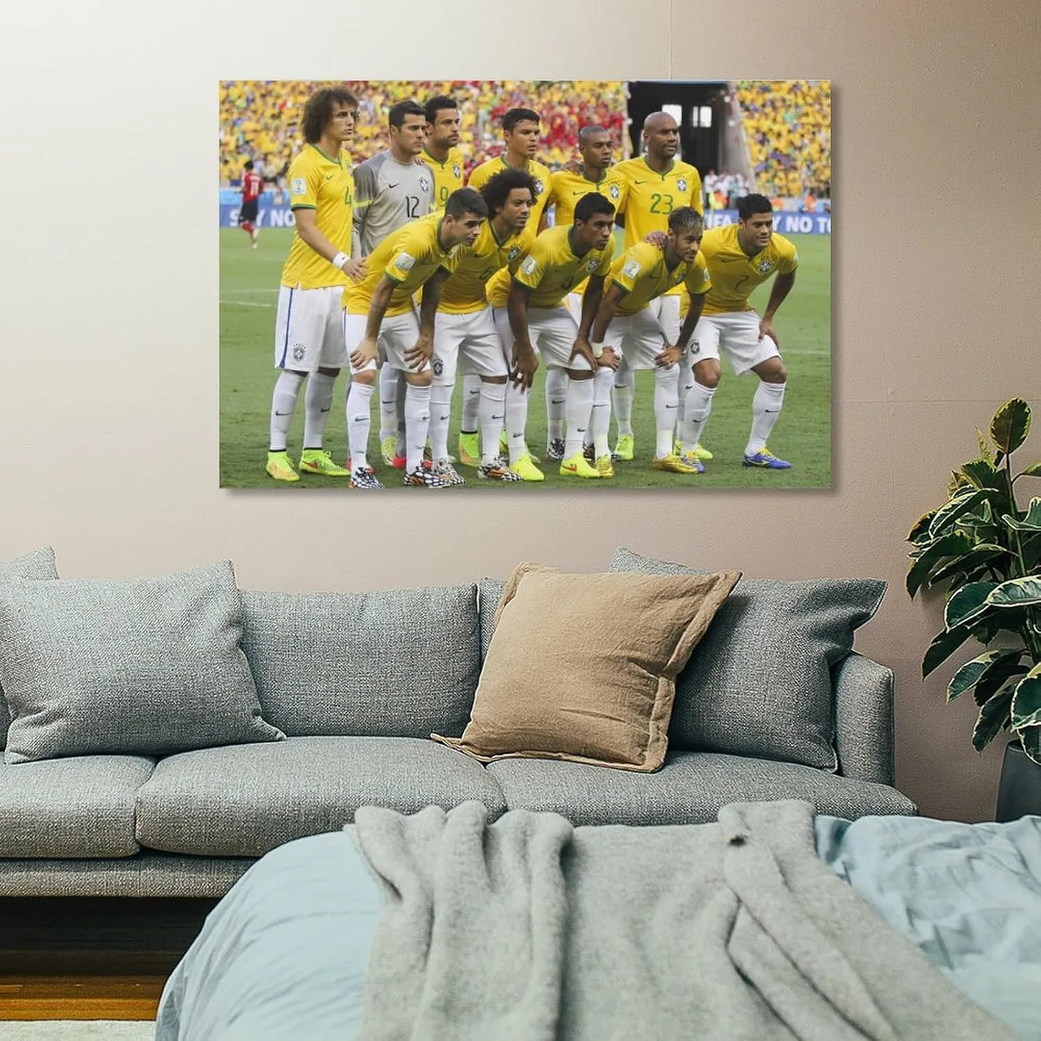 2014 Brazil Football Team Poster (6) Canvas Art Poster And Wall Art Picture Print Modern Family Bedroom Decor Posters 12x18inch(30x45cm)