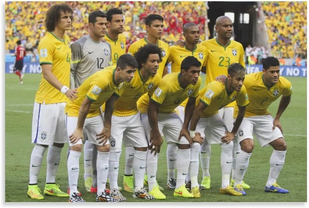 2014 Brazil Football Team Poster (6) Canvas Art Poster And Wall Art Picture Print Modern Family Bedroom Decor Posters 12x18inch(30x45cm)