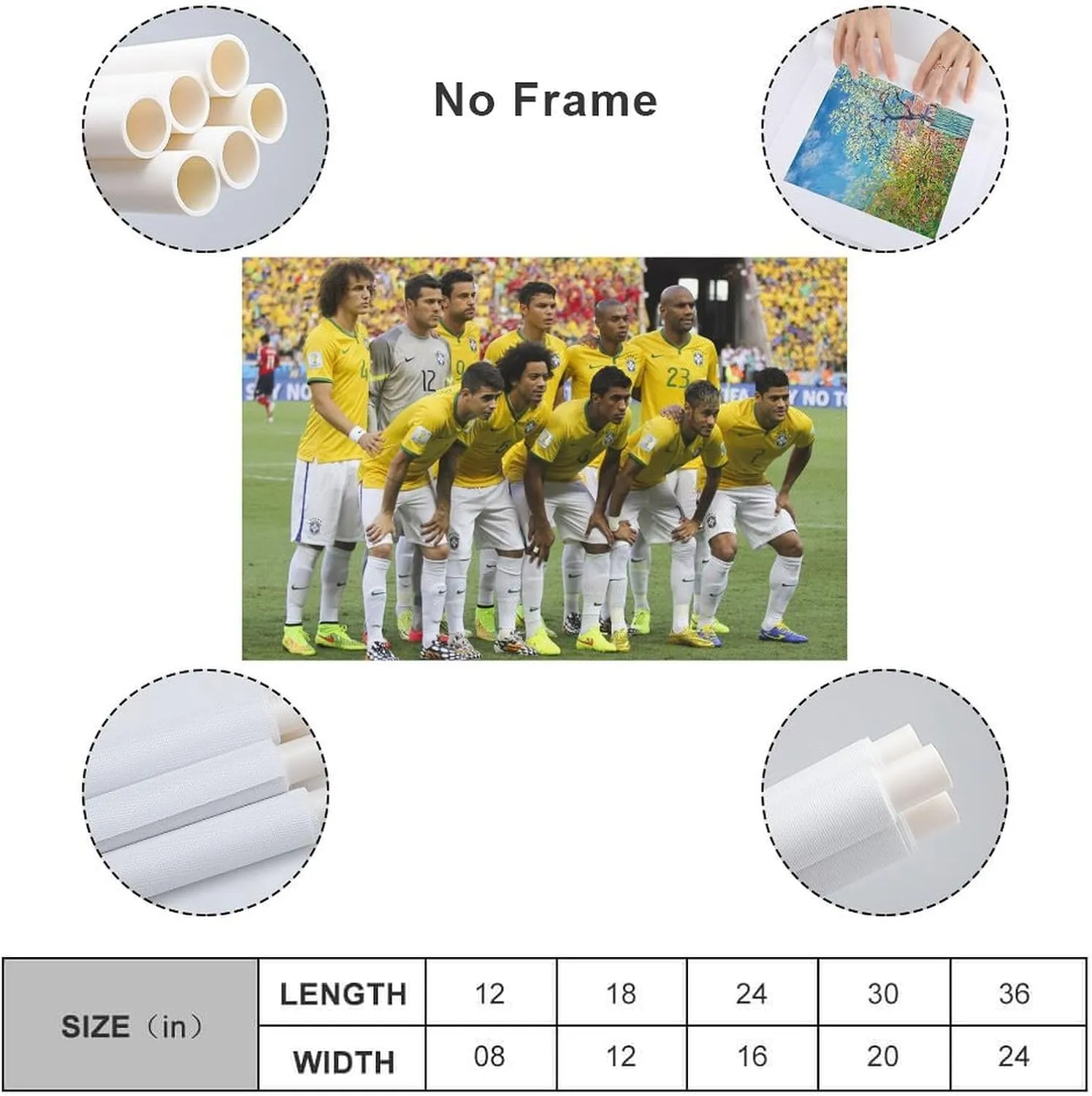 2014 Brazil Football Team Poster (6) Canvas Art Poster And Wall Art Picture Print Modern Family Bedroom Decor Posters 12x18inch(30x45cm)
