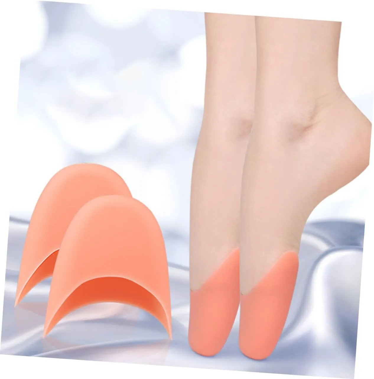 2sets Forefoot Pads for Women Shoes Dance Pad Toe Wrapped Protector Toe Supply Shoe Accessories Breathable Toe Covers Ballet Supplies Toe Guards Toe Protector for Shoe 2pairs*2