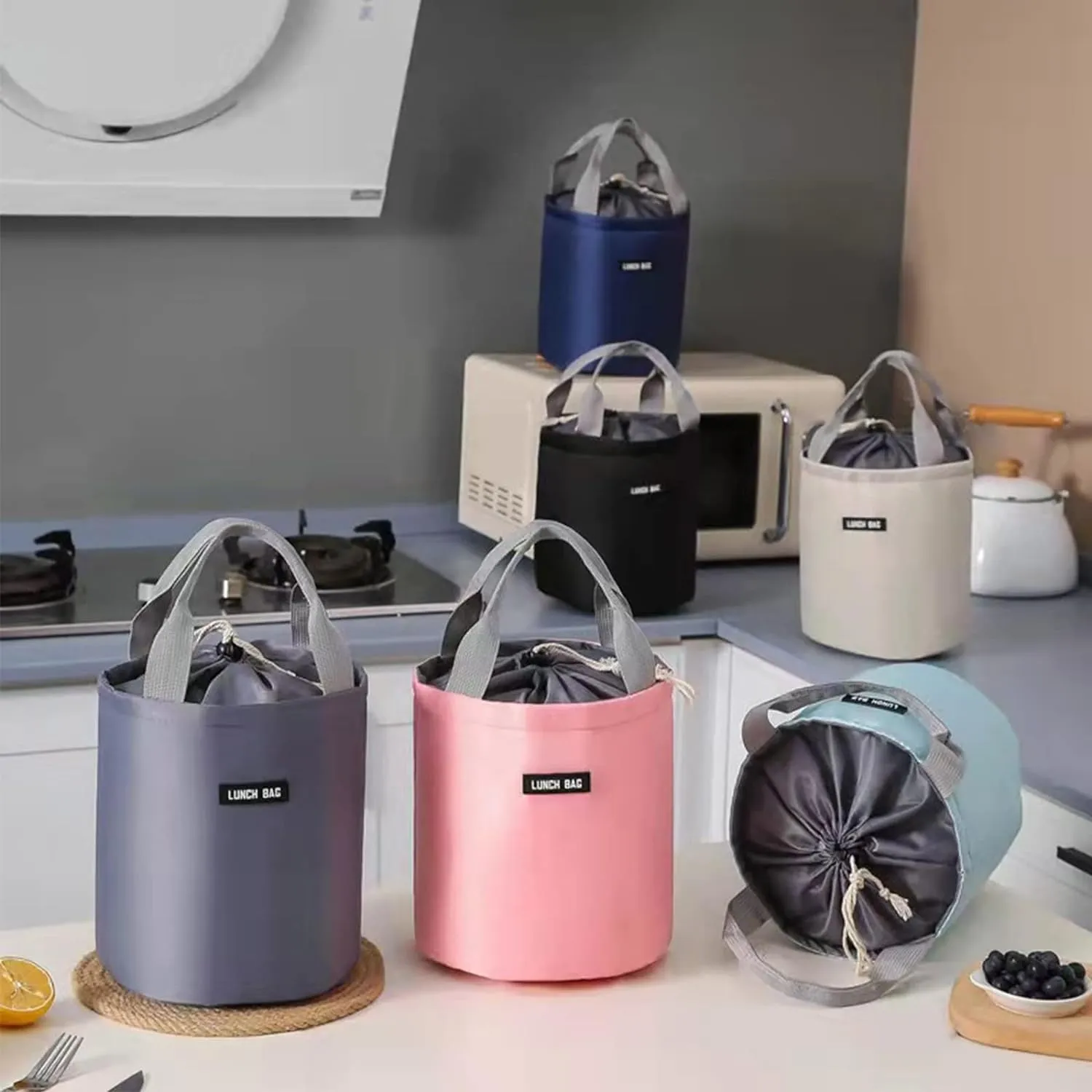 3740 Portable Round Lunch Bag