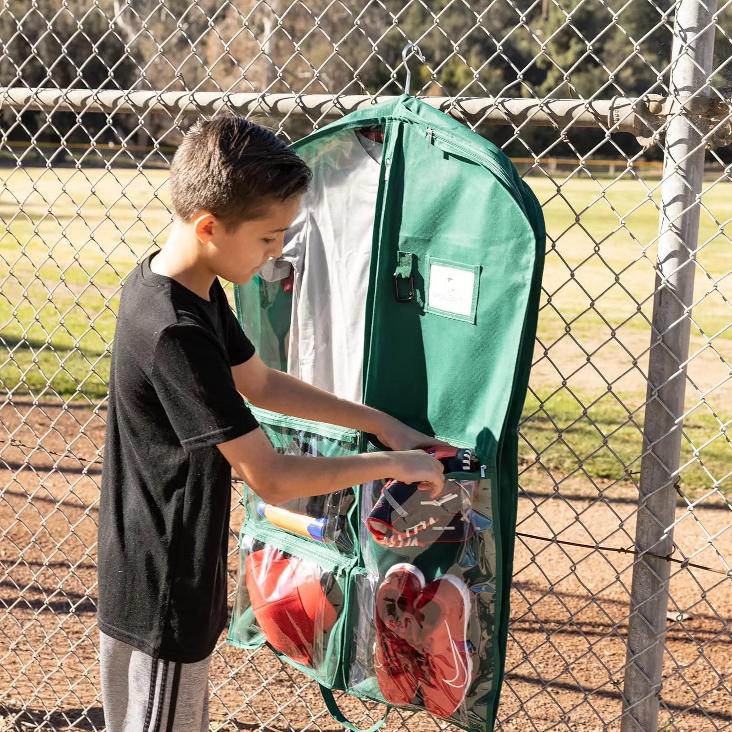 40 Inch Garment Bag for Boys Sports Travel, Dance, Theater (Forest)