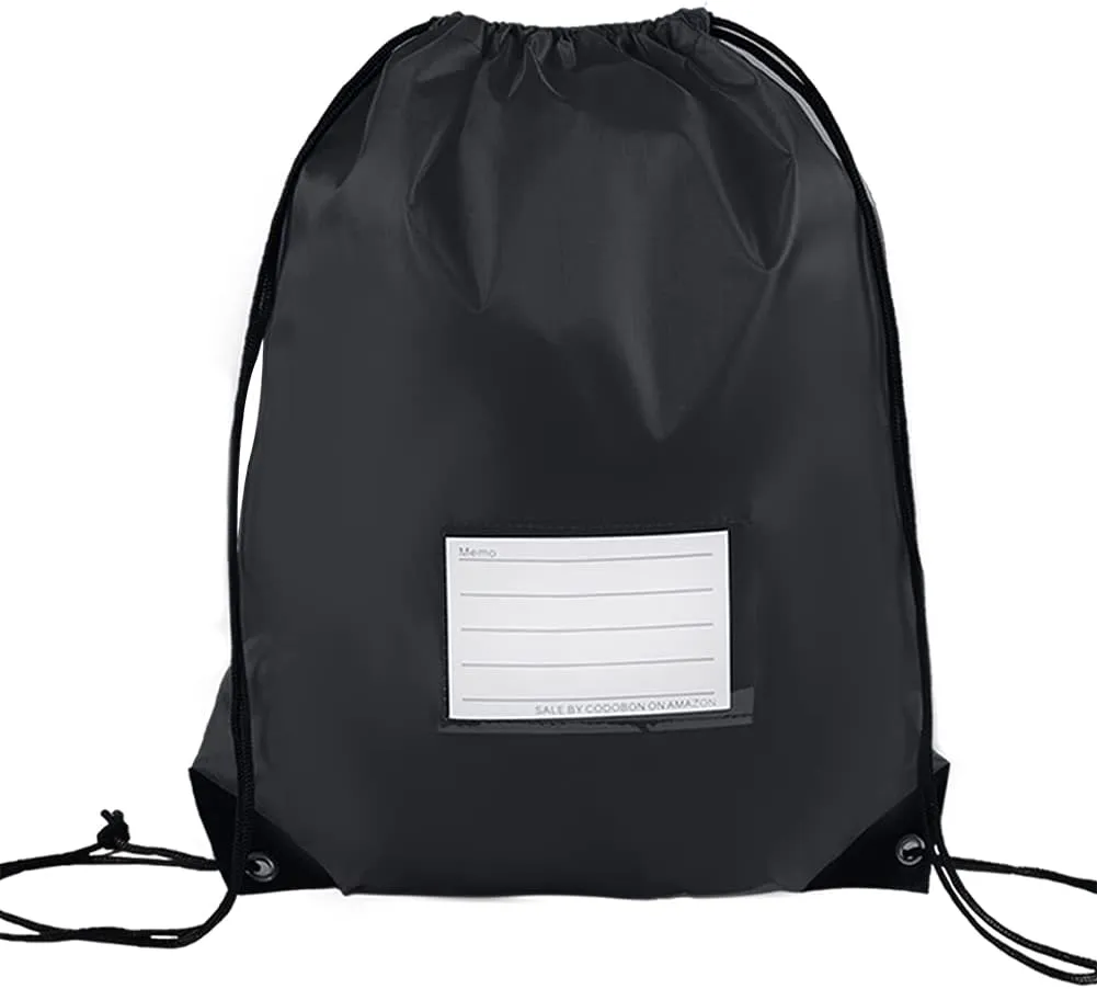 40 Pcs Drawstring Bags,Bulk Draw String Backpack, DIY Gym Sports Cinch Bag Sackpack for Women Men, Black