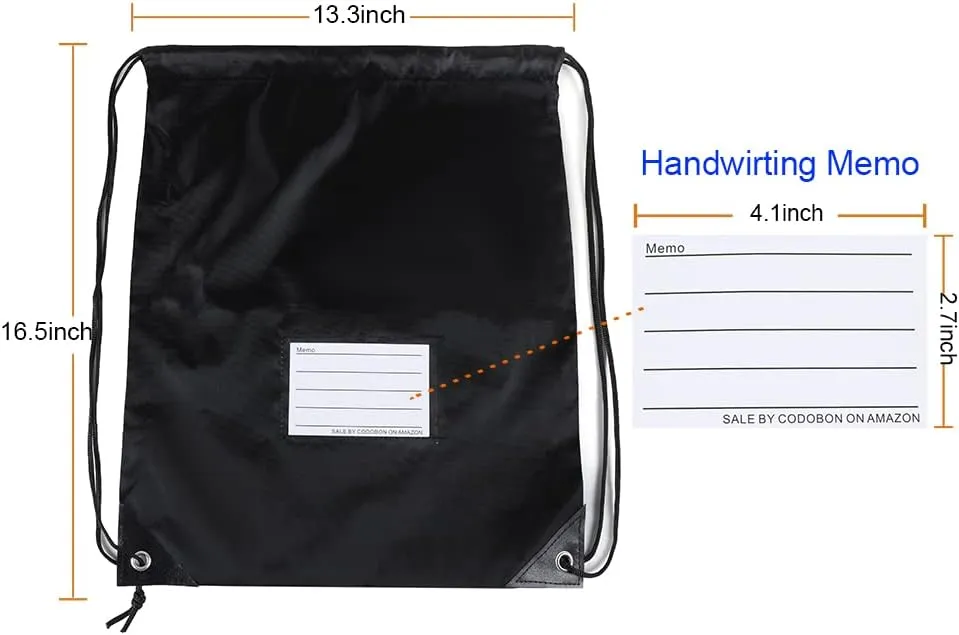 40 Pcs Drawstring Bags,Bulk Draw String Backpack, DIY Gym Sports Cinch Bag Sackpack for Women Men, Black
