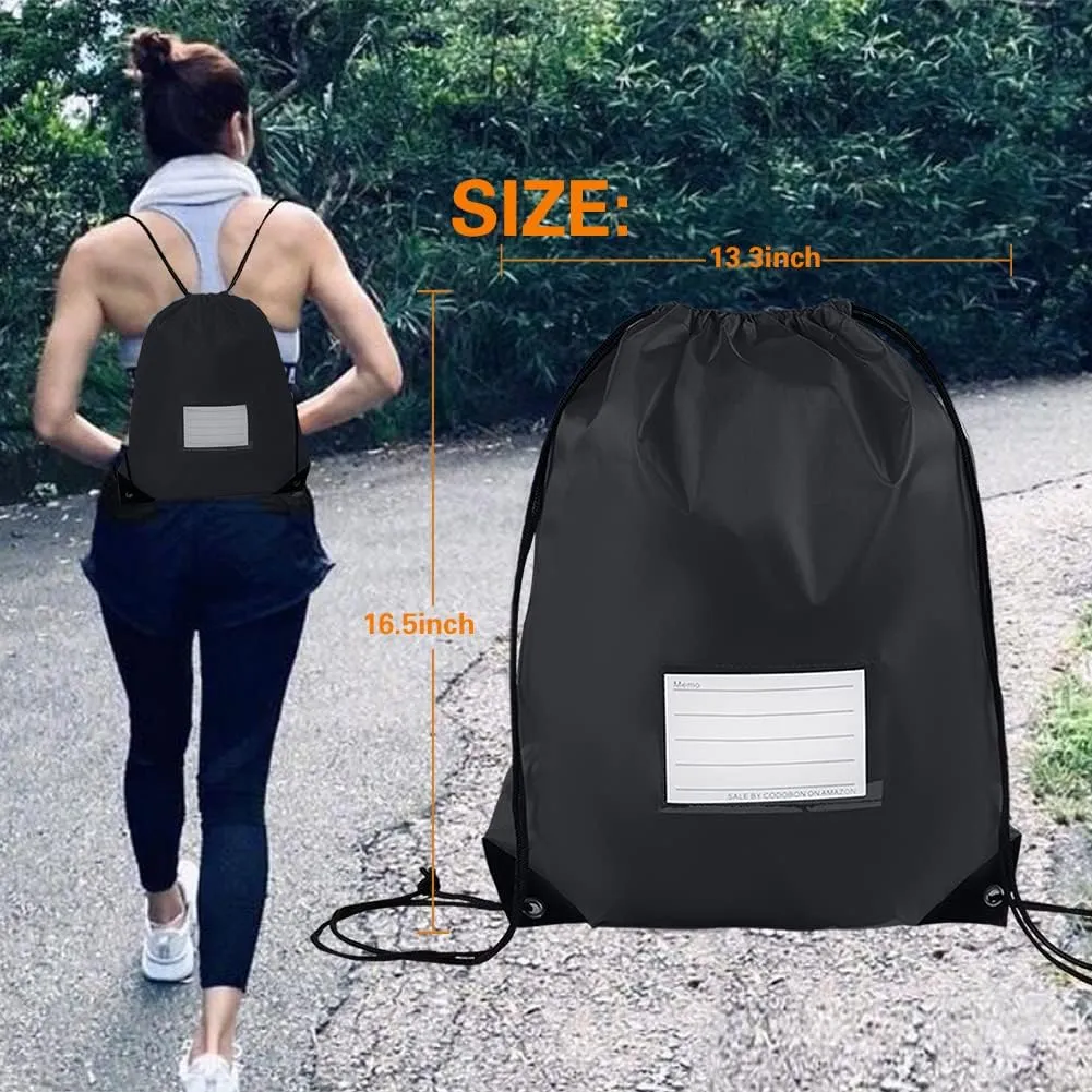 40 Pcs Drawstring Bags,Bulk Draw String Backpack, DIY Gym Sports Cinch Bag Sackpack for Women Men, Black