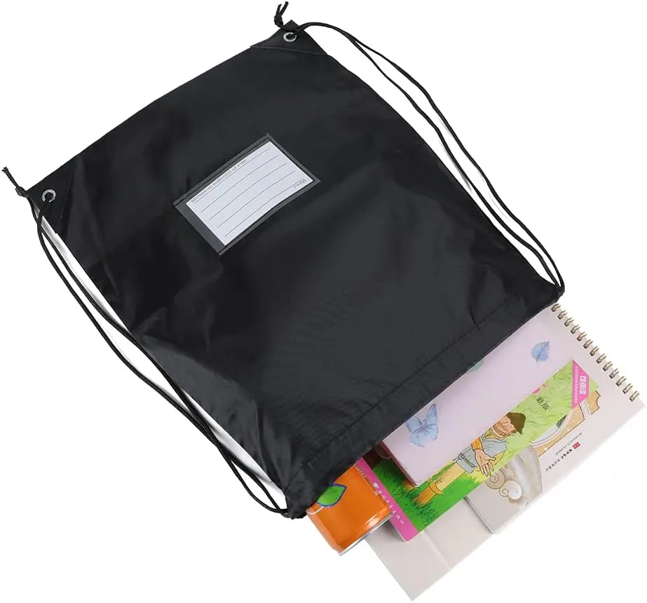 40 Pcs Drawstring Bags,Bulk Draw String Backpack, DIY Gym Sports Cinch Bag Sackpack for Women Men, Black