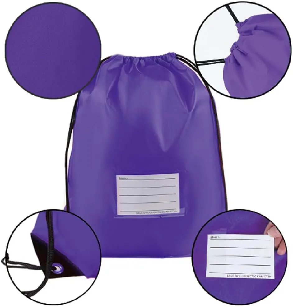 40 Pcs Drawstring Bags,Bulk Draw String Backpack, DIY Gym Sports Cinch Bag Sackpack for Women Men, Purple