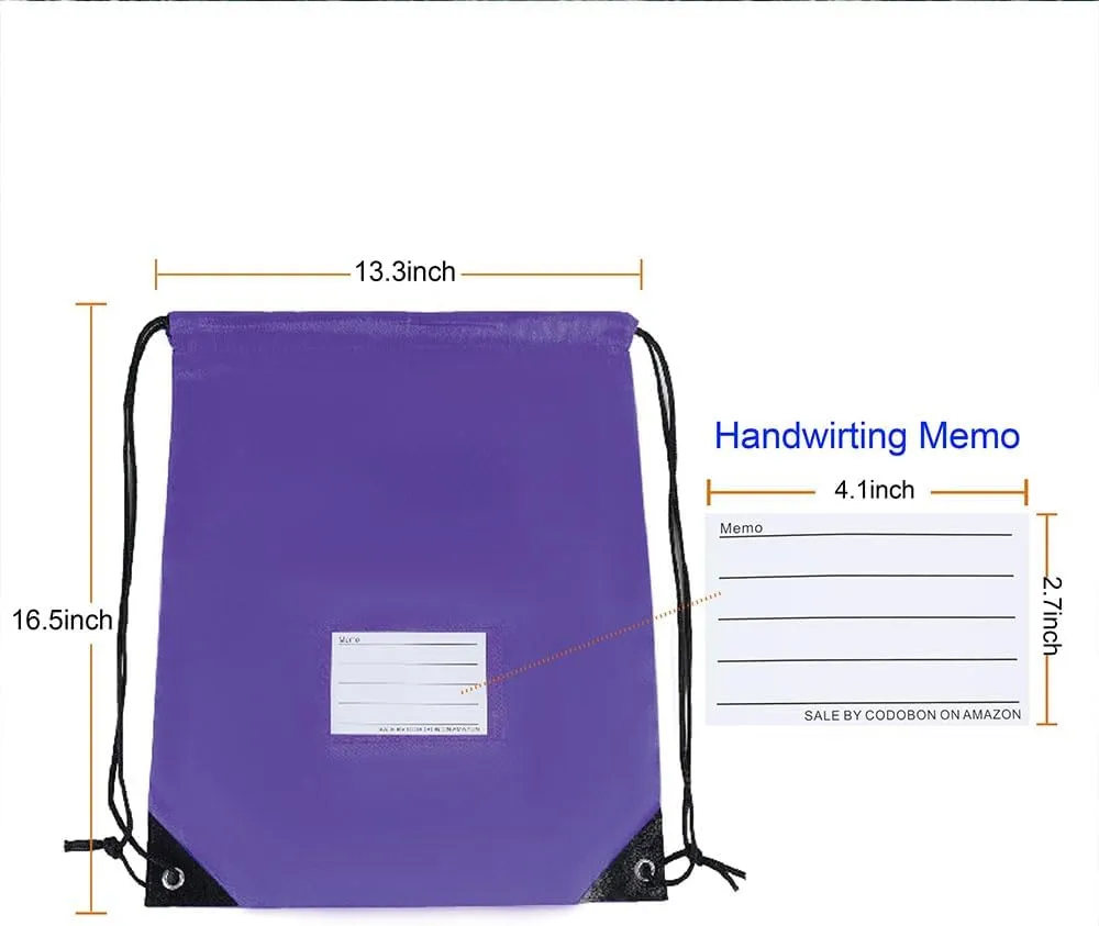 40 Pcs Drawstring Bags,Bulk Draw String Backpack, DIY Gym Sports Cinch Bag Sackpack for Women Men, Purple