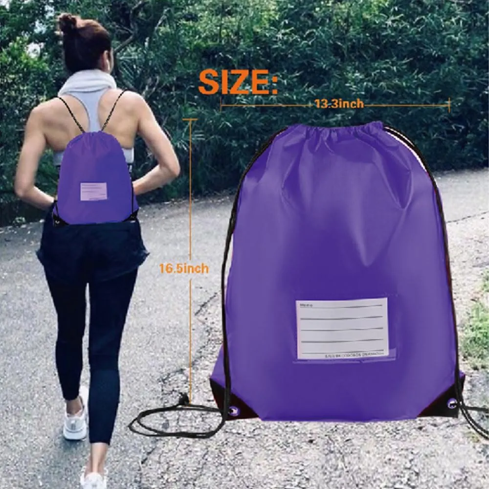40 Pcs Drawstring Bags,Bulk Draw String Backpack, DIY Gym Sports Cinch Bag Sackpack for Women Men, Purple