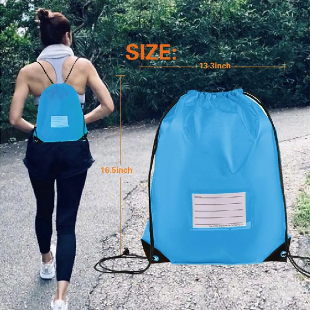 40 Pcs Drawstring Bags,Bulk Draw String Backpack, DIY Gym Sports Cinch Bag Sackpack for Women Men, Sky Blue