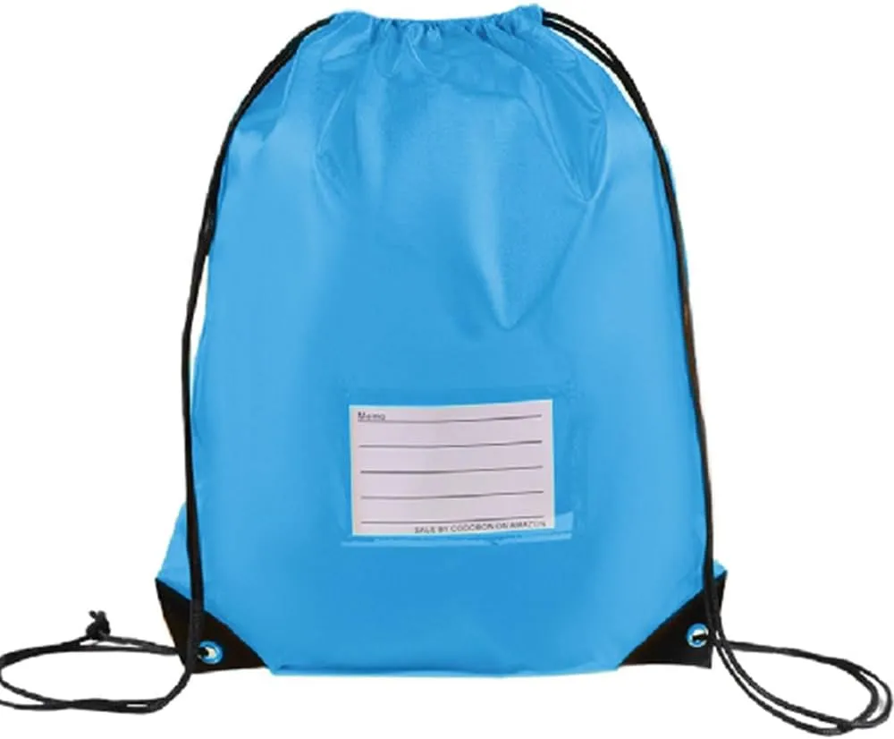 40 Pcs Drawstring Bags,Bulk Draw String Backpack, DIY Gym Sports Cinch Bag Sackpack for Women Men, Sky Blue