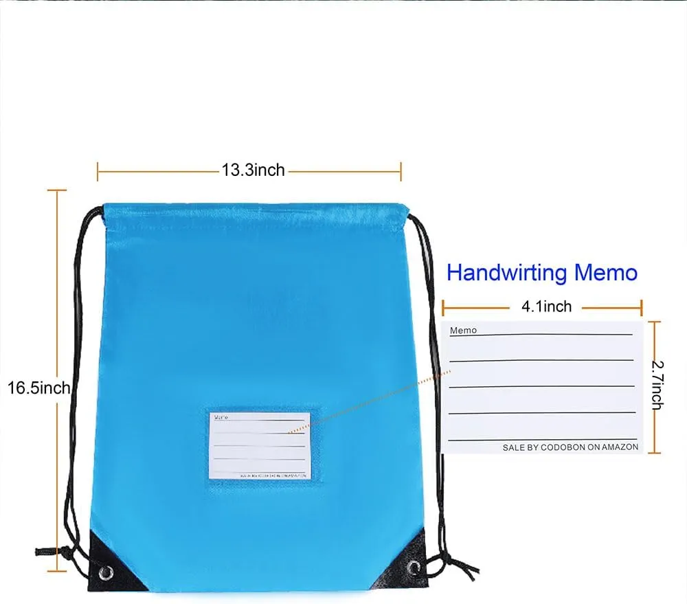 40 Pcs Drawstring Bags,Bulk Draw String Backpack, DIY Gym Sports Cinch Bag Sackpack for Women Men, Sky Blue