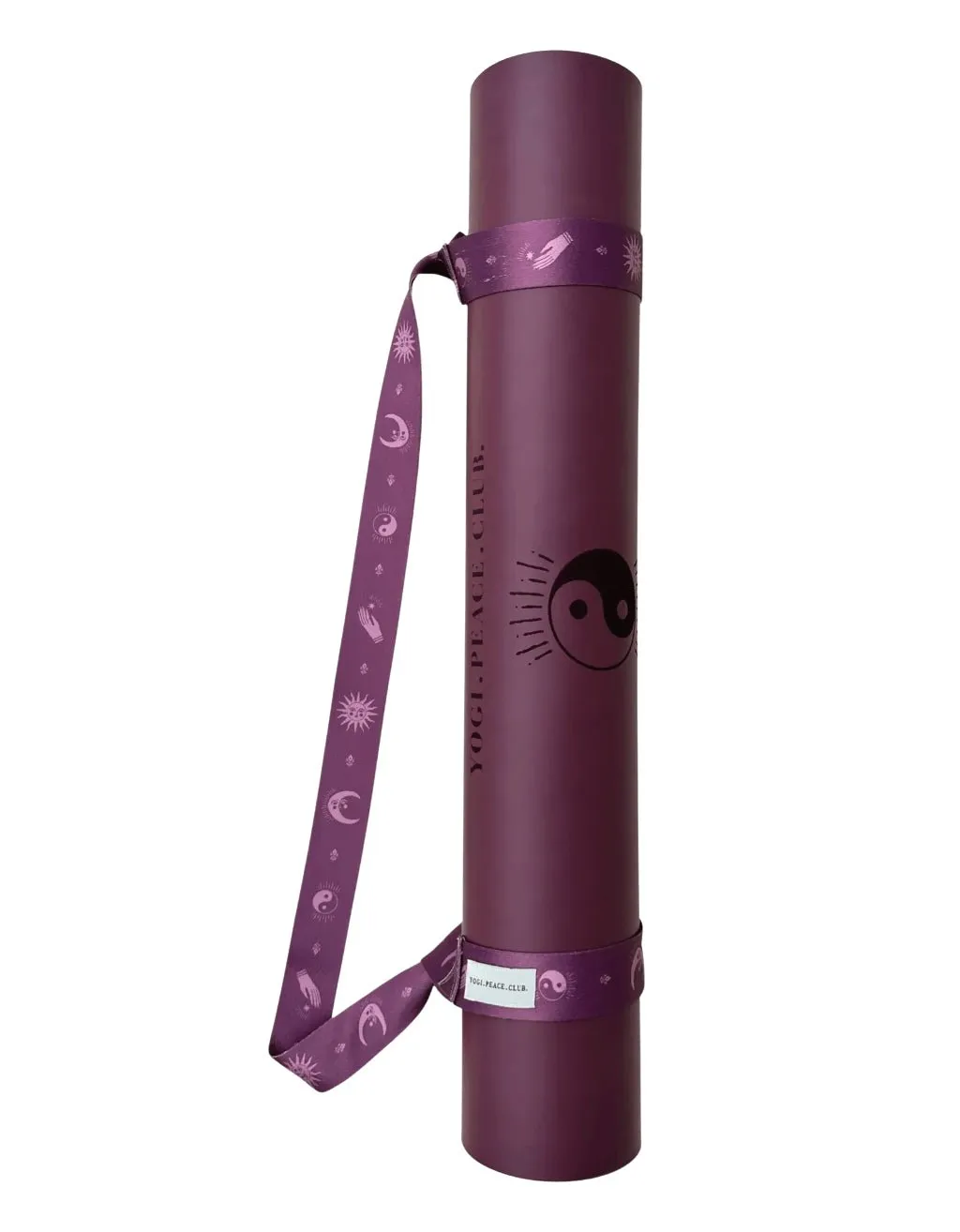5 mm Deluxe Plum Yoga Mat   Strap