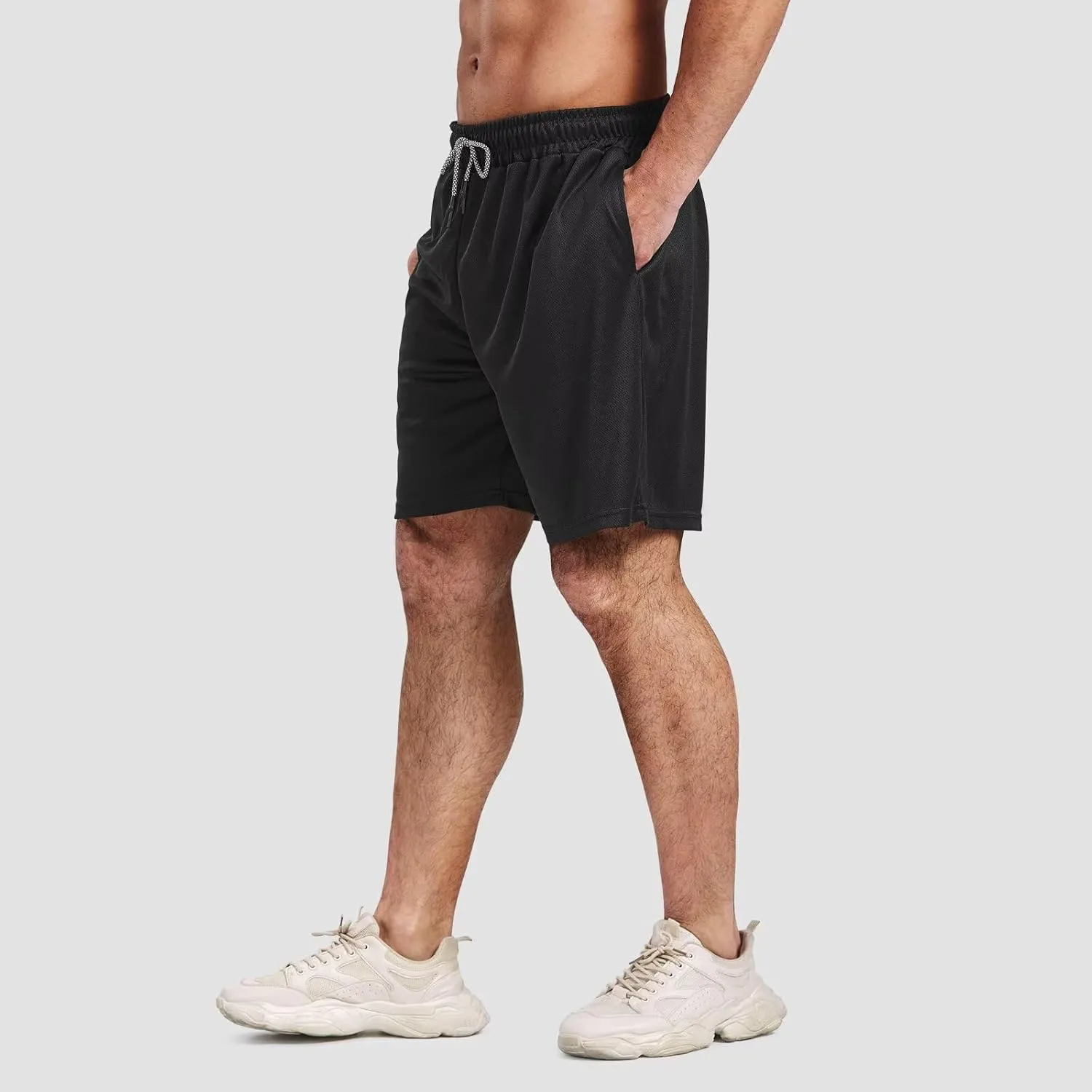 5 Pack Gym Shorts for Men 7 inch, Mens Athletic Running Shorts Dry Fit & Mesh Active Workout Shorts for Men with Pockets