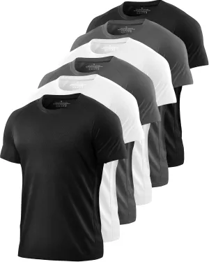 5 Pack Mesh Workout Shirts for Men Dry Fit Gym Shirts Quick Dry Athletic Short Sleeve T-Shirt Moisture Wicking