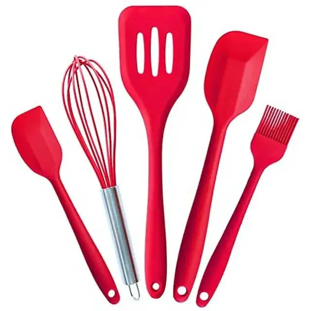 5-Pieces: Silicone Cooking Utensils Sets