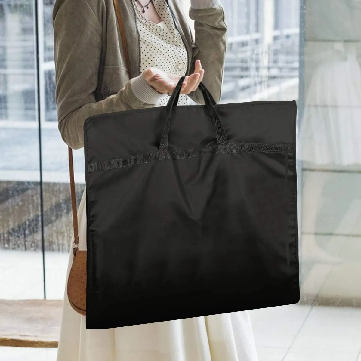 51" Garment Bags with Zipper Pocket for Dance Costume,Wedding Gown,Suit,Furs,Garment Bags for Travel and Storage(Pack of 2,Black)