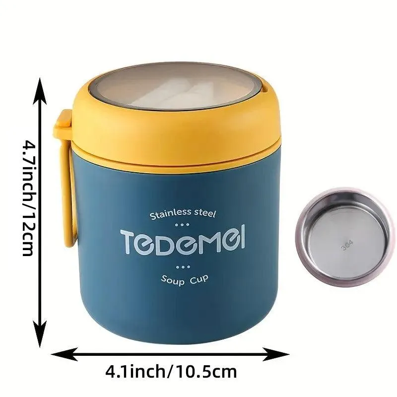 530ml Stainless Steel Insulated Lunch Box Portable Food Storage Mug Soup Meals