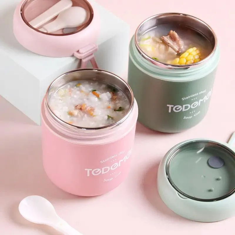 530ml Stainless Steel Insulated Lunch Box Portable Food Storage Mug Soup Meals