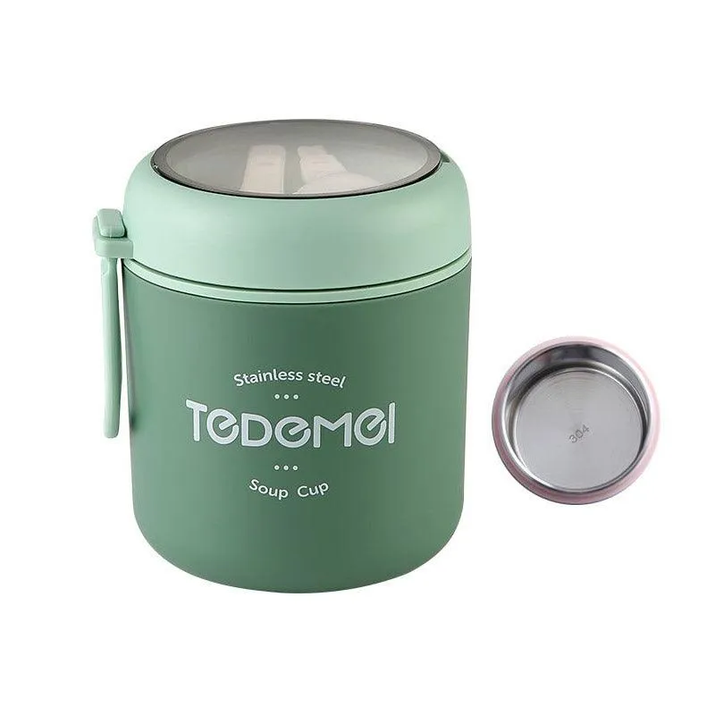 530ml Stainless Steel Insulated Lunch Box Portable Food Storage Mug Soup Meals