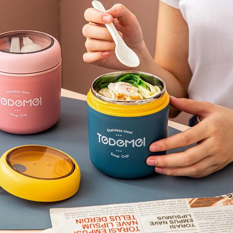 530ml Stainless Steel Insulated Lunch Box Portable Food Storage Mug Soup Meals