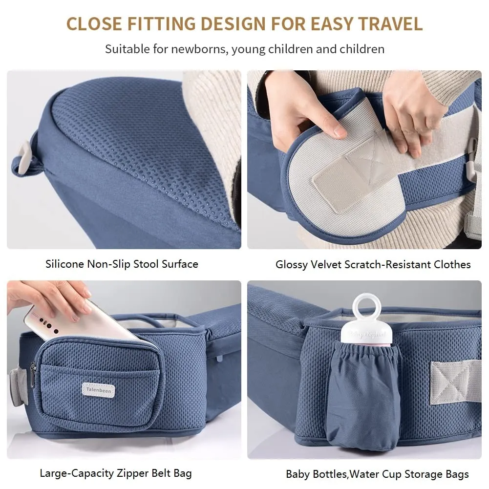 6-in-1 Baby Carrier - Newborn to Toddler, Hip Seat Lumbar Support, 7-41 lbs, All Seasons & Positions, Adjustable Size for Shopping, Hiking, Travelling