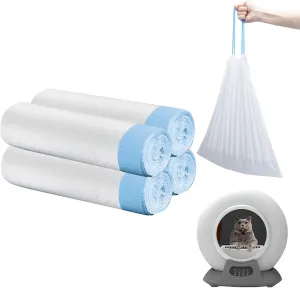 60 Count Self Cleaning Cat Litter Box Bags Compatible with PetCove, Kitty Liners Poop Bags & Waste Bags for Automatic Cat Litter Box, Ultimate Odor Control, Leak Proof