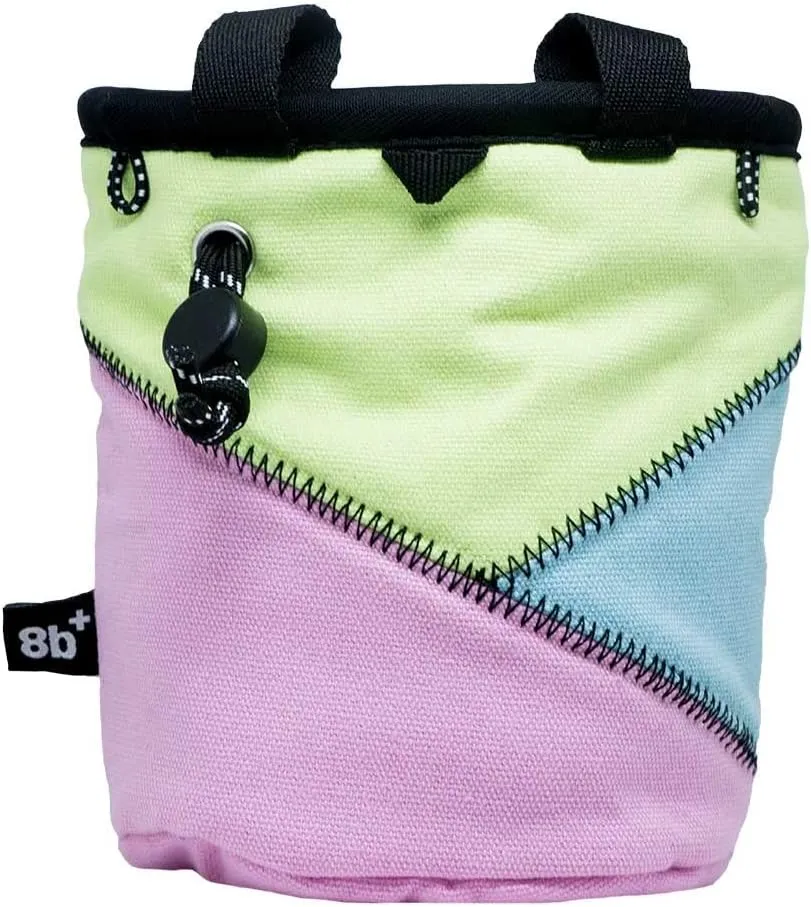 8BPLUS PROBAG - Chalk Bag for Climbing & Bouldering - Belt, Carabiner and Giftbox Included - Wide Opening - Brush Holders for Left & Right Handers