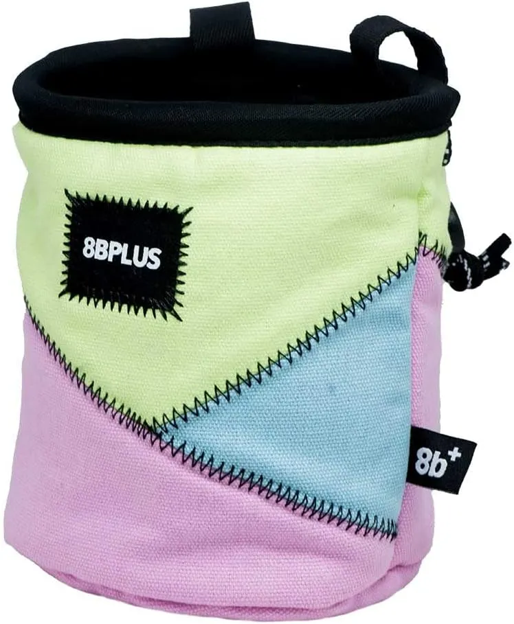 8BPLUS PROBAG - Chalk Bag for Climbing & Bouldering - Belt, Carabiner and Giftbox Included - Wide Opening - Brush Holders for Left & Right Handers