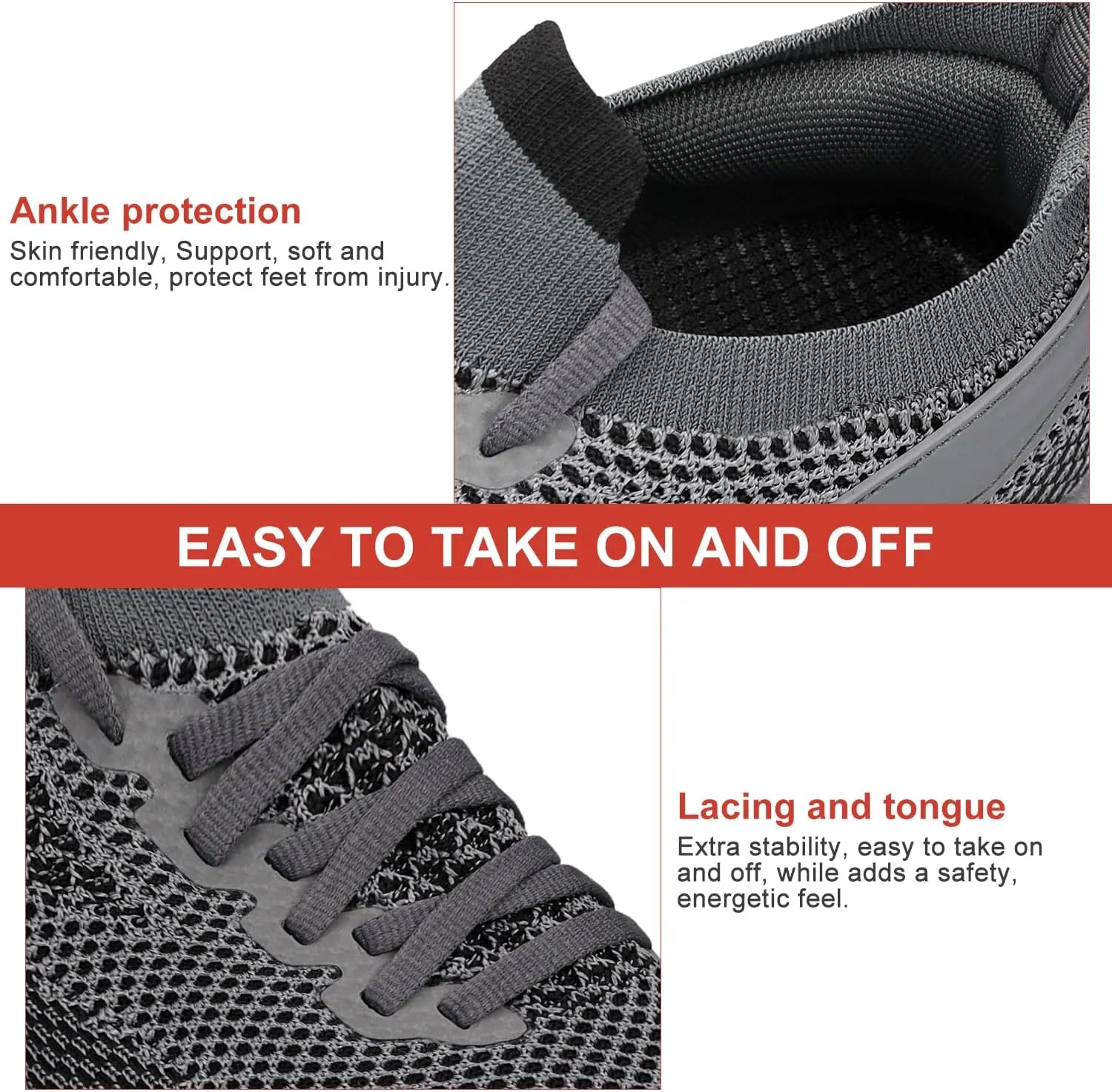 Abboos Running Shoes Womens Non Slip Gym Workout Shoes Lightweight Breathable Tennis Shoes Mesh Walking Sneakers