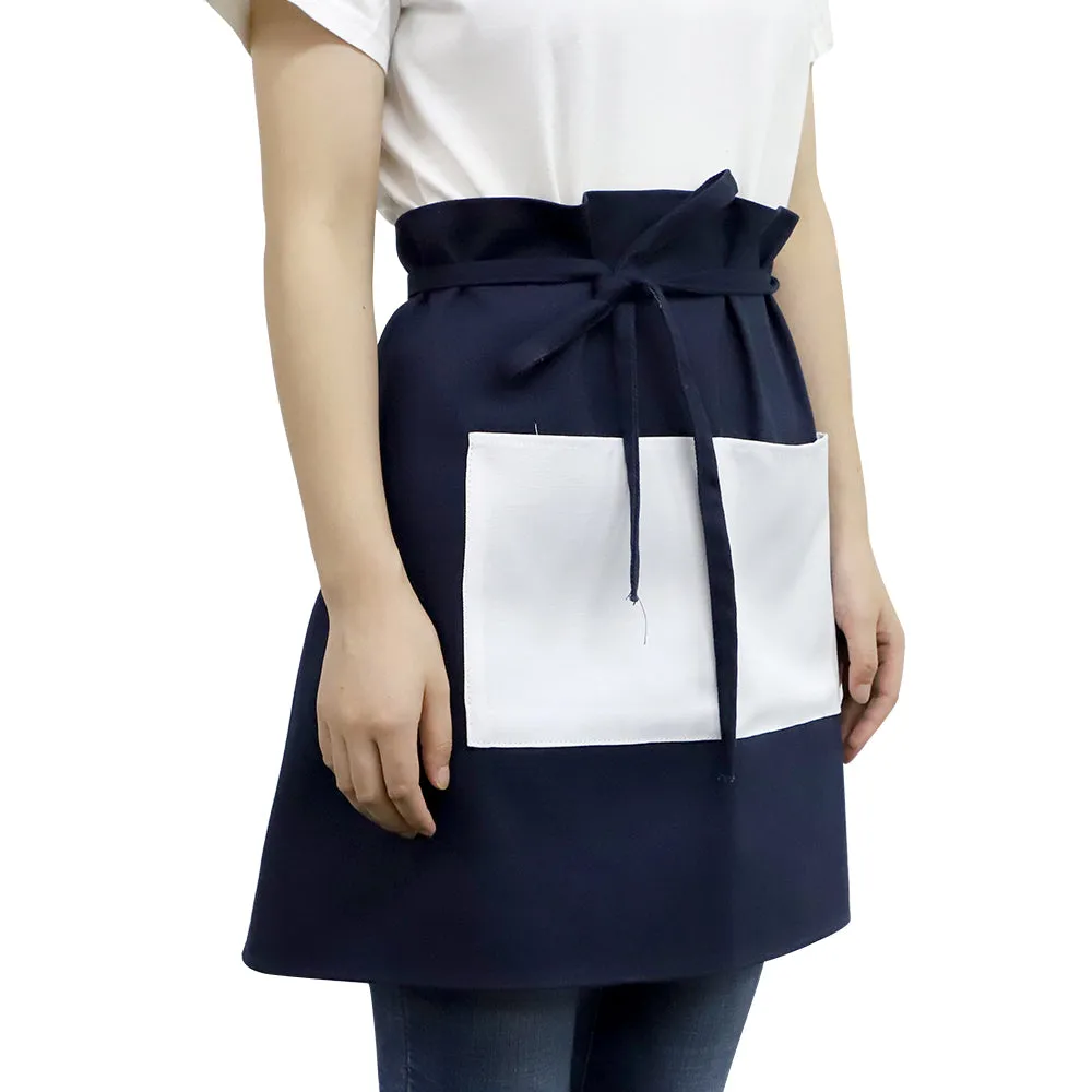 Adult Waist Apron with Pocket - Blue