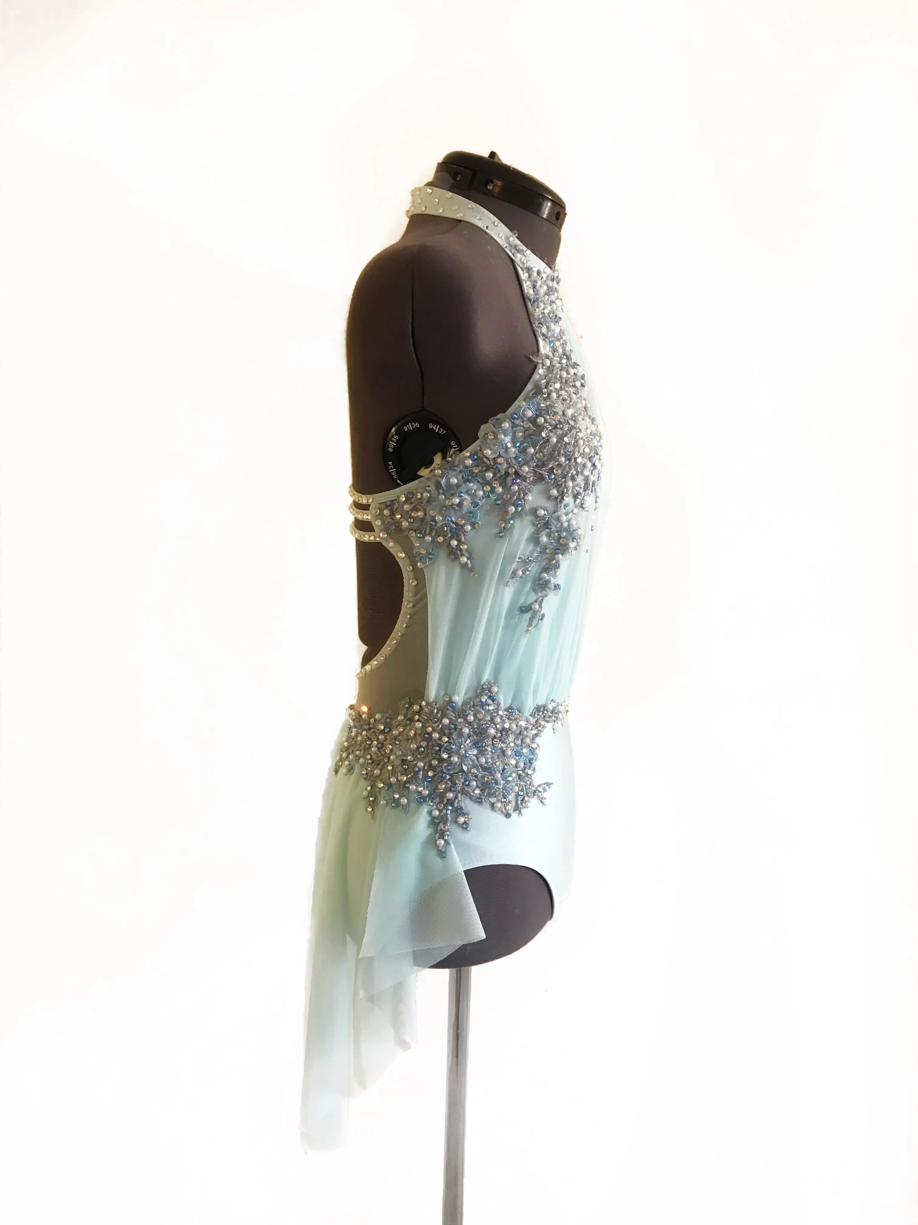 ADULT XSMALL ice blue lyrical/contemporary ready-to-ship dance costume