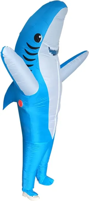 Adults Inflatable Halloween Costumes Blow Up Shark Costume for Halloween, Birthday Gift Cos Play Party
