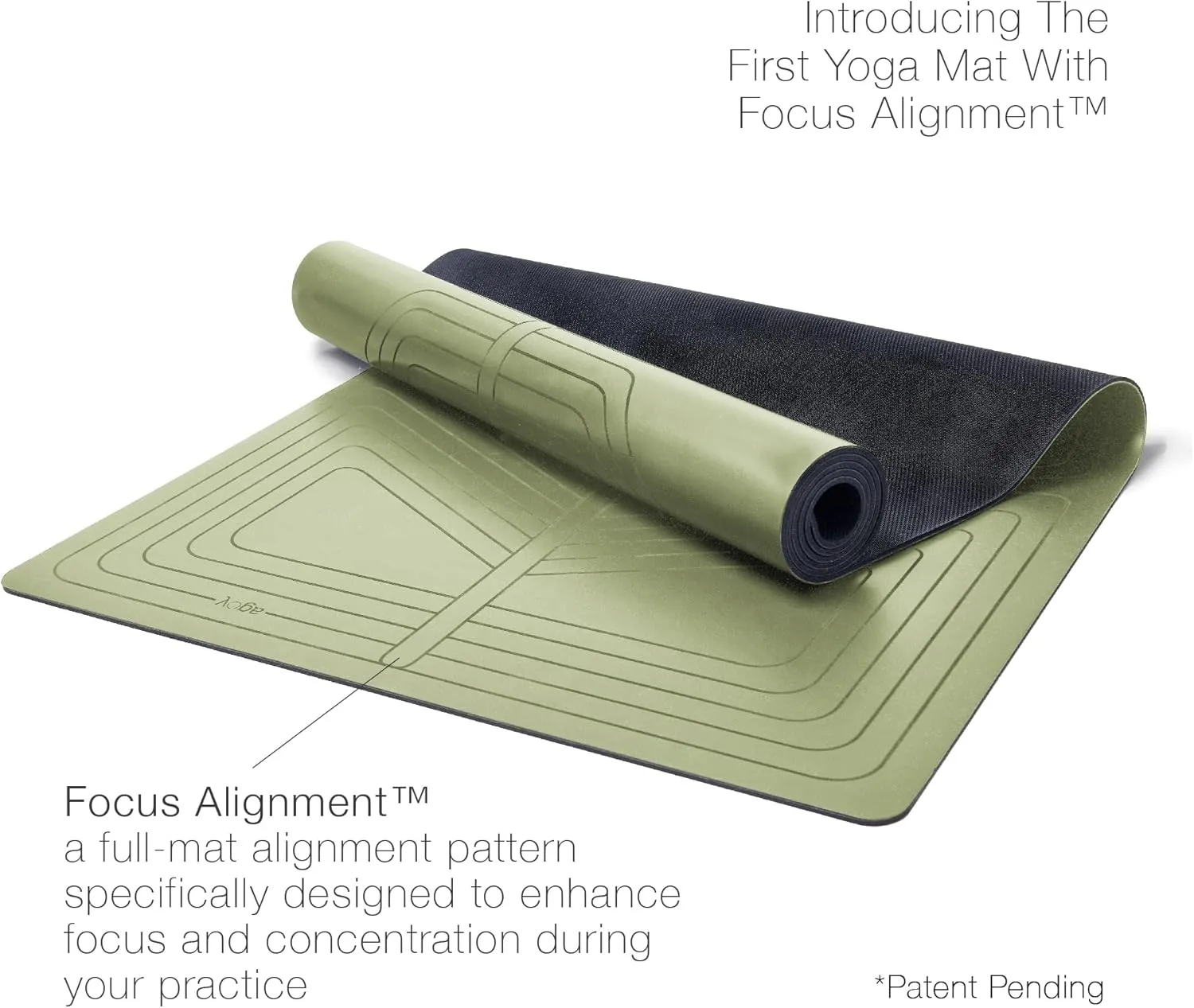 agoy Pro  Warrior - Premium Non-Slip Yoga Mat – Eco-Conscious Design - PU Mat With Wet/Dry Grip  - Focus Alignment - Lazer-Etched Technology - A Portable Standard Size Mat for All Styles of Yoga