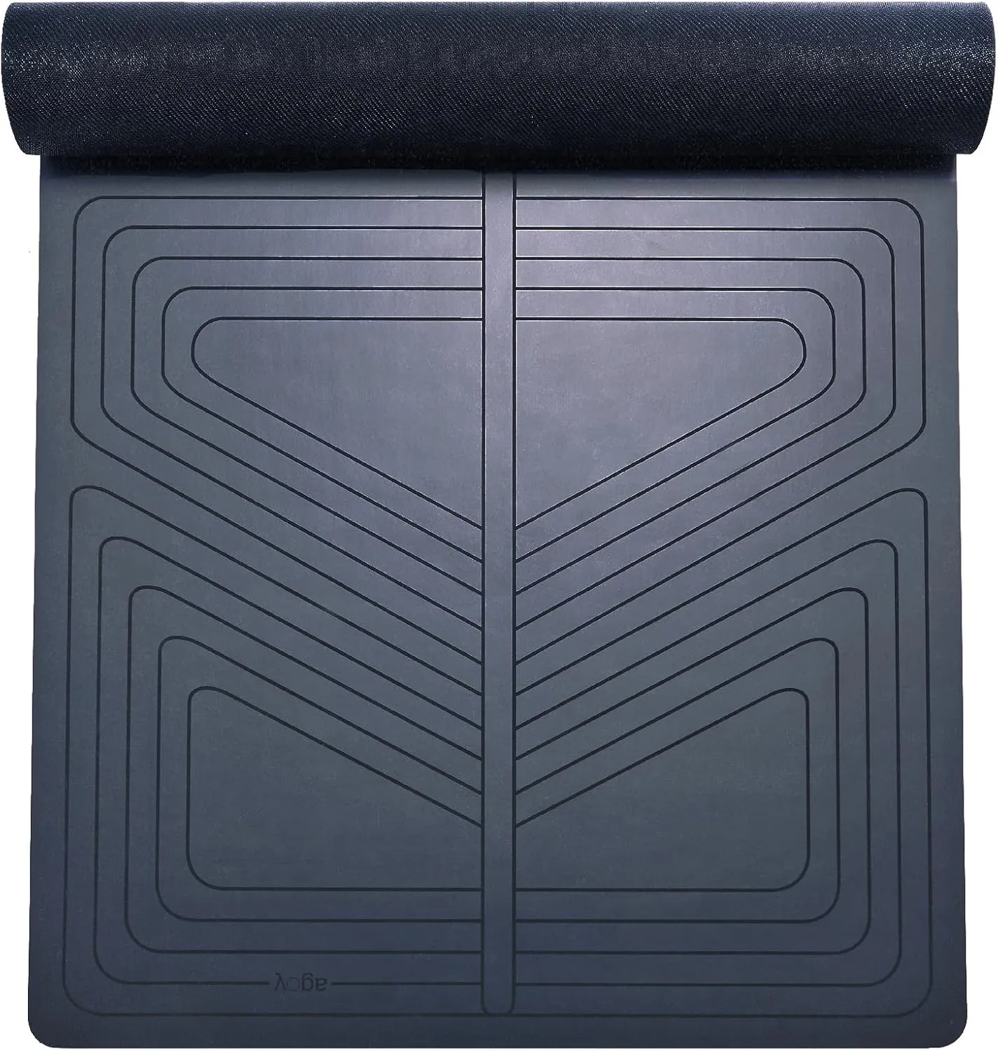 agoy Pro  Warrior - Premium Non-Slip Yoga Mat – Eco-Conscious Design - PU Mat With Wet/Dry Grip  - Focus Alignment - Lazer-Etched Technology - A Portable Standard Size Mat for All Styles of Yoga