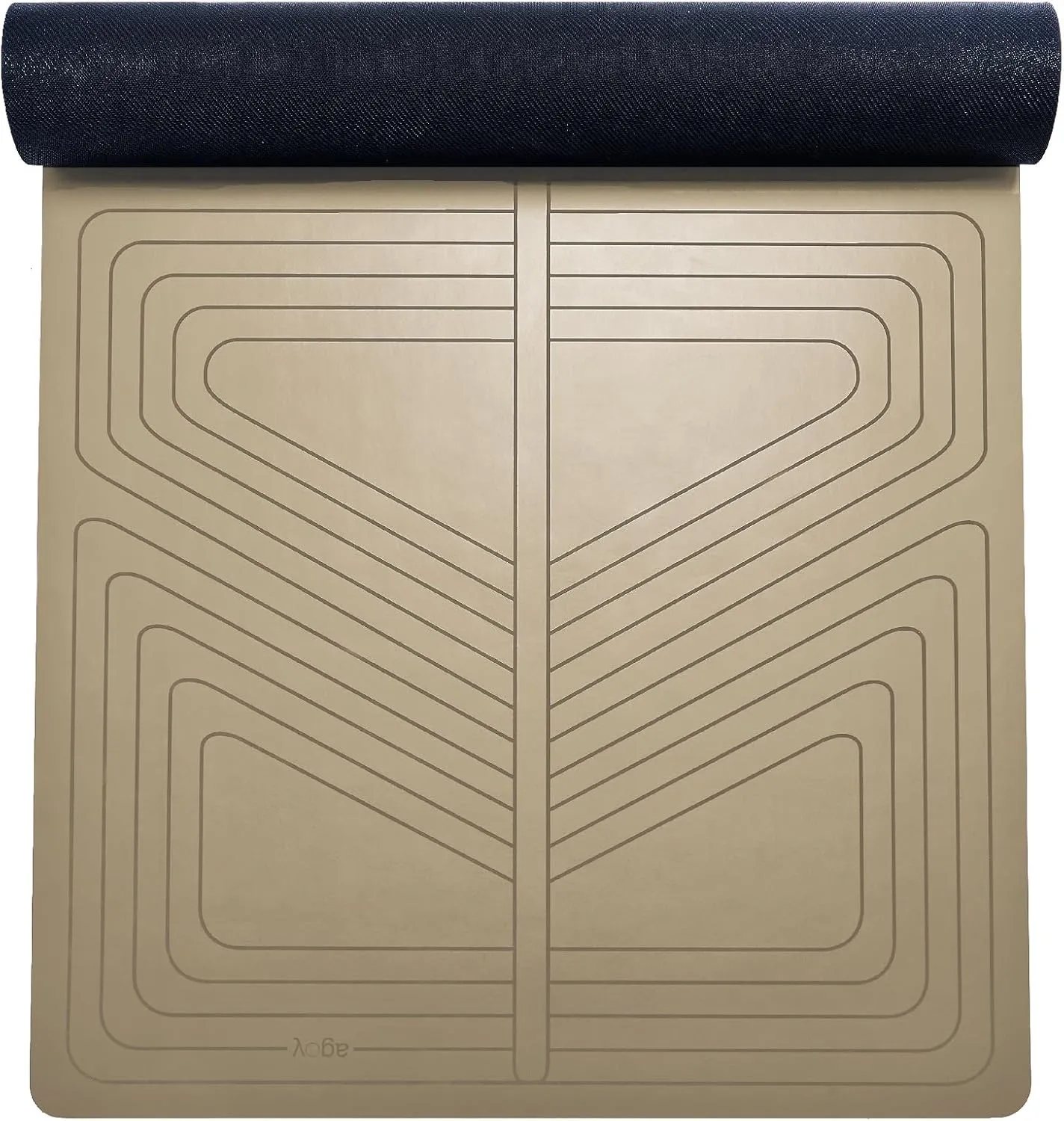 agoy Pro  Warrior - Premium Non-Slip Yoga Mat – Eco-Conscious Design - PU Mat With Wet/Dry Grip  - Focus Alignment - Lazer-Etched Technology - A Portable Standard Size Mat for All Styles of Yoga