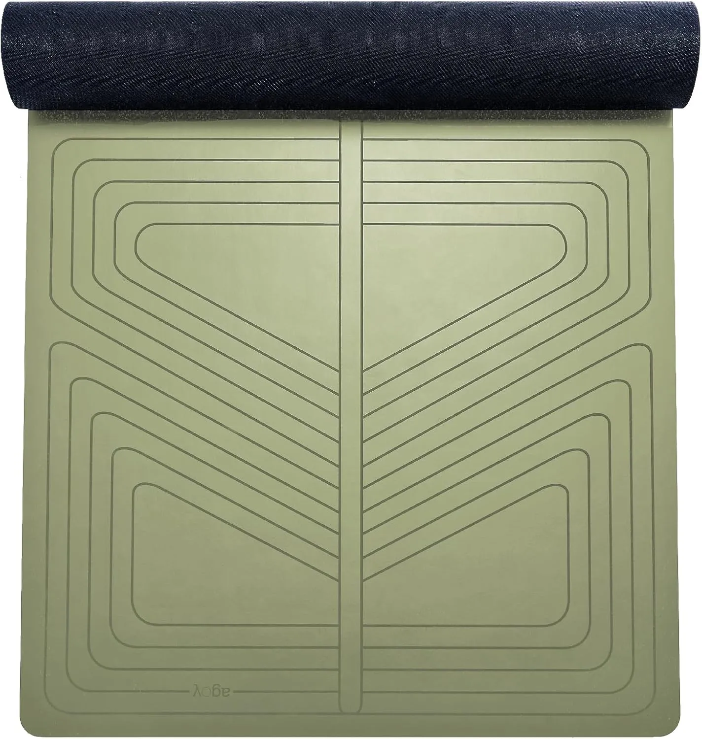 agoy Pro  Warrior - Premium Non-Slip Yoga Mat – Eco-Conscious Design - PU Mat With Wet/Dry Grip  - Focus Alignment - Lazer-Etched Technology - A Portable Standard Size Mat for All Styles of Yoga