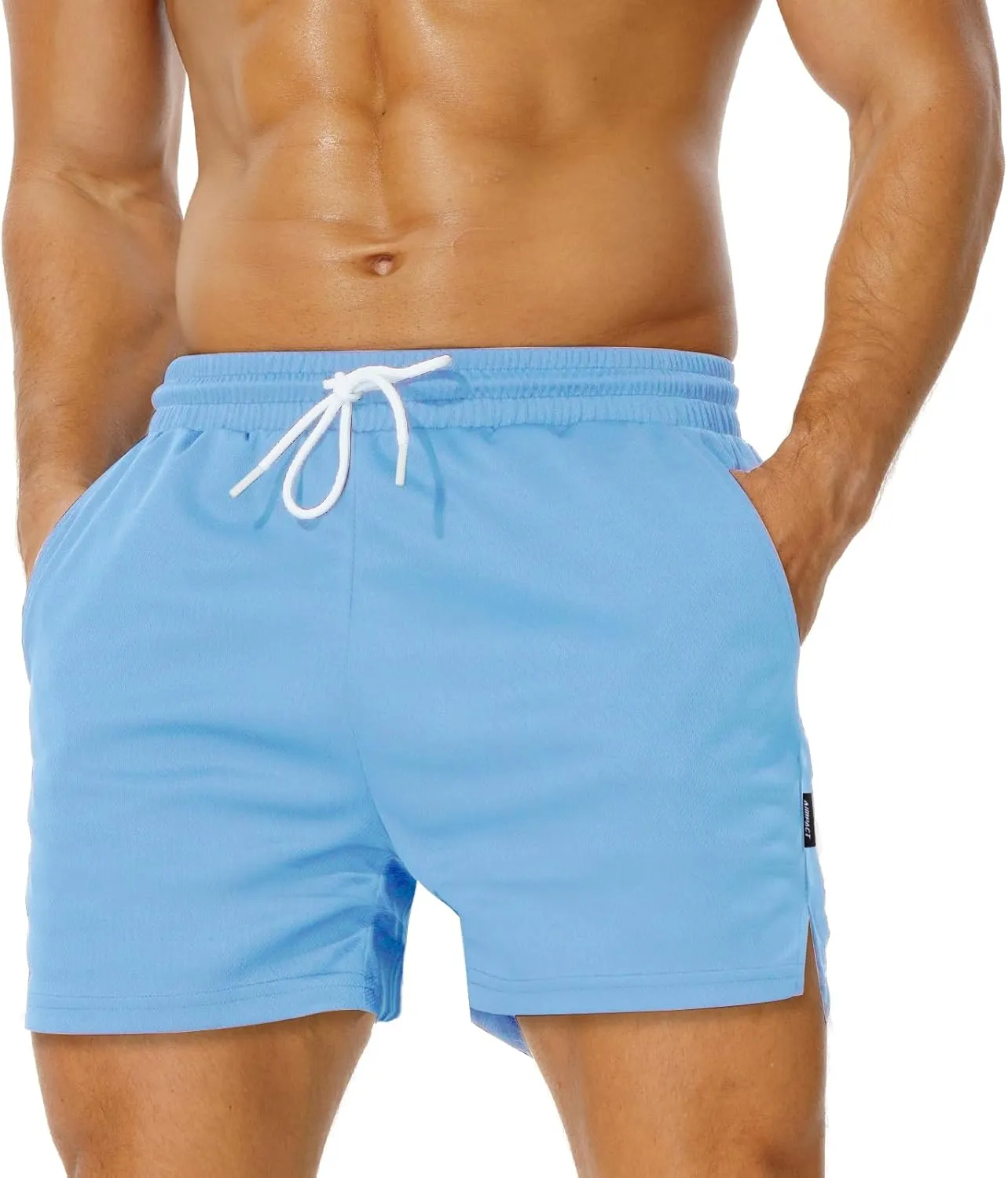AIMPACT Mens Mesh Athletic Shorts Gym Athletic Workout Shorts for Men 5 Inch Running Shorts with Pocket