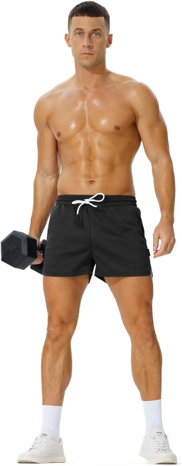 AIMPACT Mens Mesh Running Shorts 3 Inch Quick Dry Gym Athletic Workout Shorts for Men with Pockets