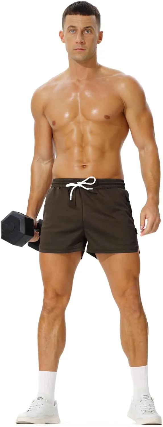 AIMPACT Mens Mesh Running Shorts 3 Inch Quick Dry Gym Athletic Workout Shorts for Men with Pockets