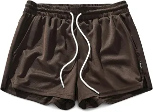 AIMPACT Mens Mesh Running Shorts 3 Inch Quick Dry Gym Athletic Workout Shorts for Men with Pockets