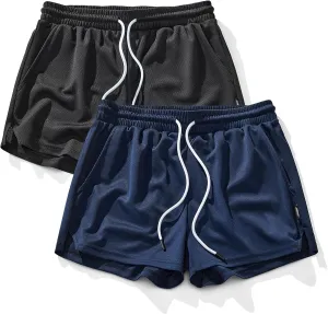AIMPACT Mens Mesh Running Shorts 3 Inch Quick Dry Gym Athletic Workout Shorts for Men with Pockets