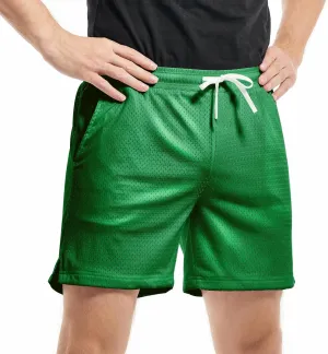 AIMPACT Mens Mesh Shorts Breathable Double Layer Fabric 6 Inch Basketball Sportswear Lounge Shorts